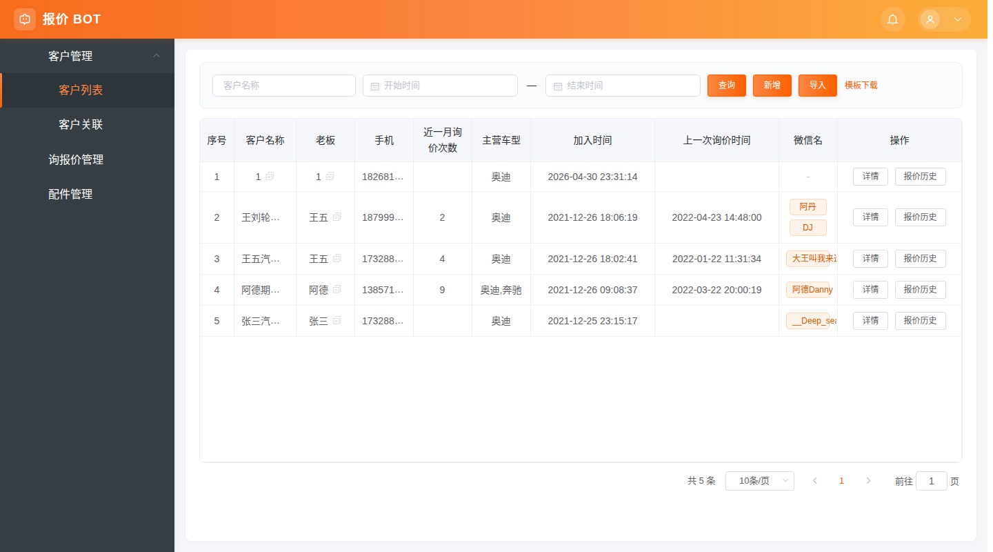 客户管理